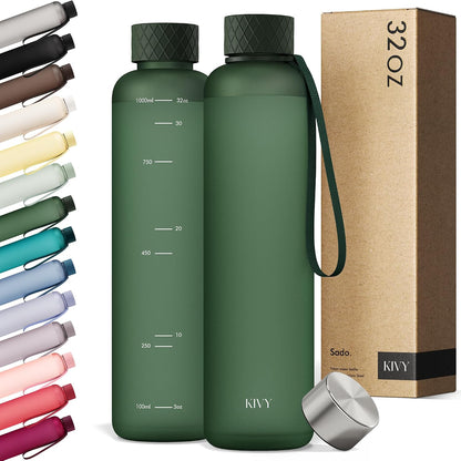 Slim Water Bottle 32oz Tritan - Lightweight & Shatterproof - BPA-Free