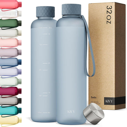 Slim Water Bottle 32oz Tritan - Lightweight & Shatterproof - BPA-Free