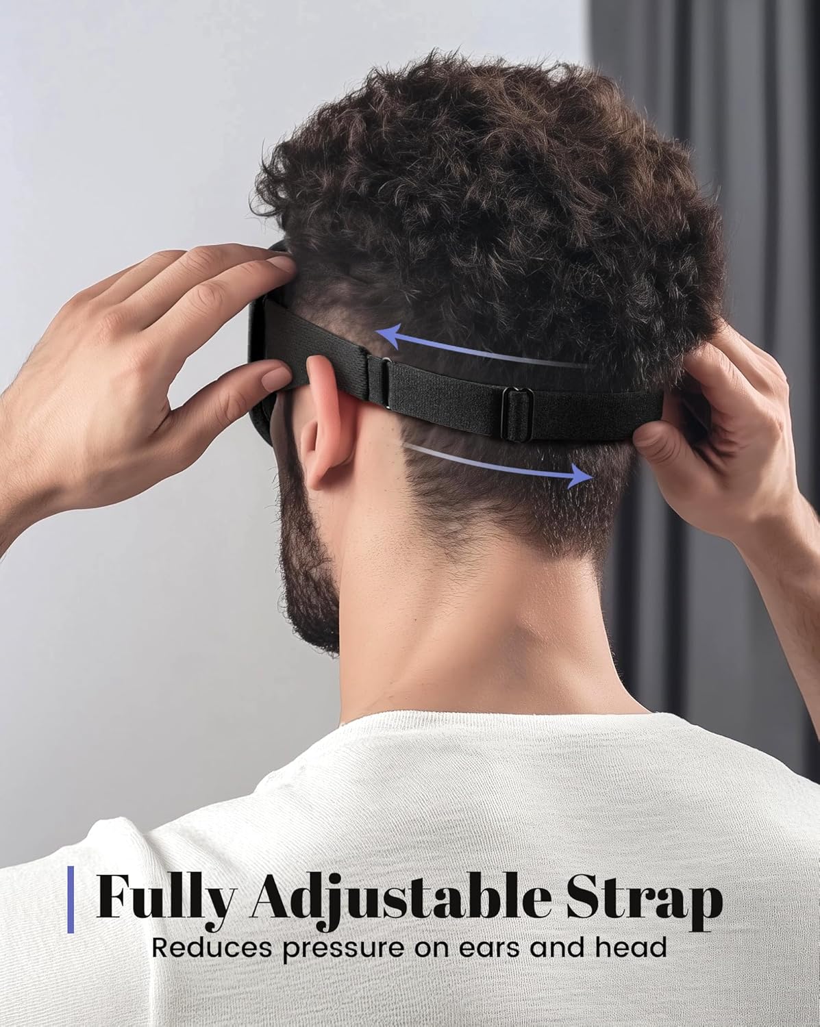 Sleep Mask for Men Women: Blackout Eye Masks for Sleep - 3D Breathable Soft Comfortable Eye Mask for Travel - Adjustable Light Blocking Night Masks for Sleeping