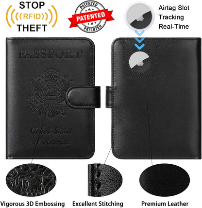 Passport Holder Cover Wallet RFID Blocking, Travel Essentials