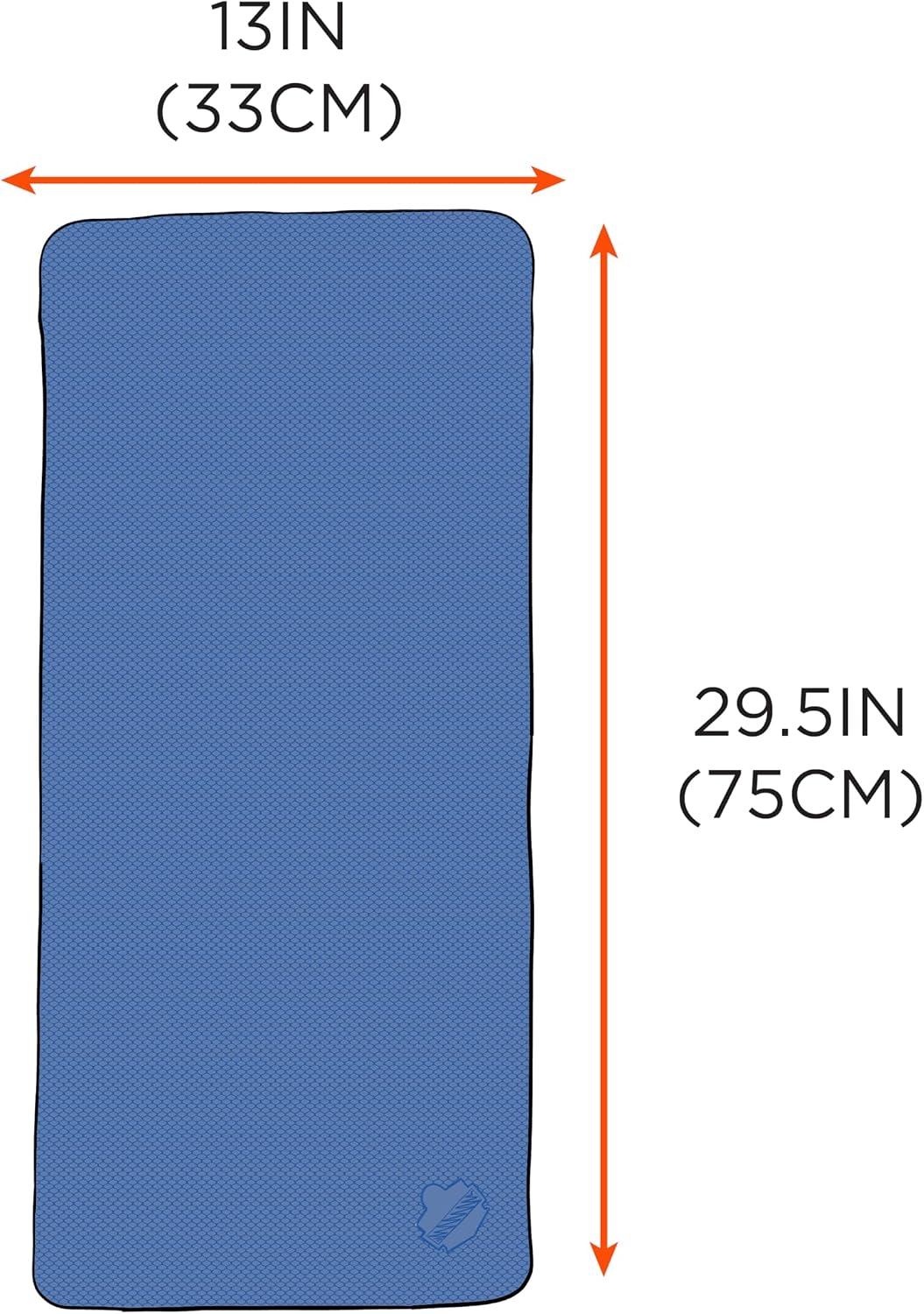 Chill-Its 6602 Evaporative Cooling Towel, Blue 13 inches x 29.5 inches