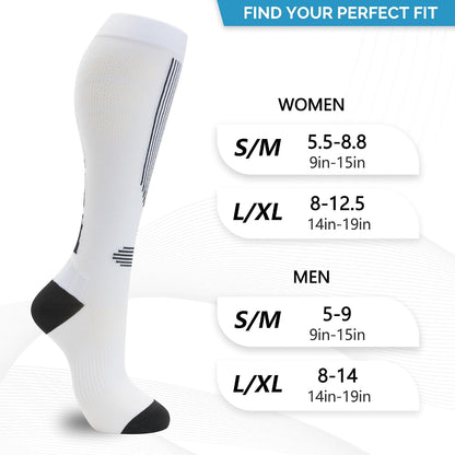 Compression Socks for Women Men 3 Pairs Graduated Compression Support Circulation Socks for Nurses