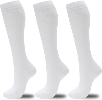 Compression Socks for Women Men 3 Pairs Graduated Compression Support Circulation Socks for Nurses