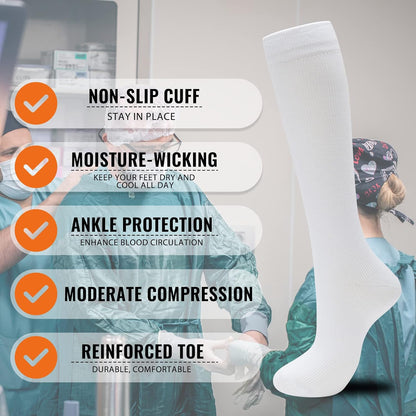 Compression Socks for Women Men 3 Pairs Graduated Compression Support Circulation Socks for Nurses