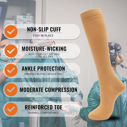Compression Socks for Women Men 3 Pairs Graduated Compression Support Circulation Socks for Nurses