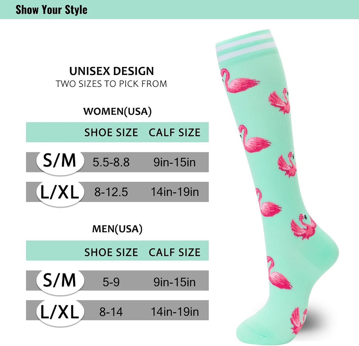 Compression Socks for Women Men 3 Pairs Graduated Compression Support Circulation Socks for Nurses