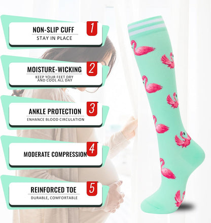 Compression Socks for Women Men 3 Pairs Graduated Compression Support Circulation Socks for Nurses