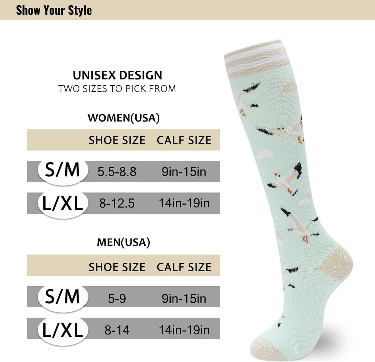 Compression Socks for Women Men 3 Pairs Graduated Compression Support Circulation Socks for Nurses