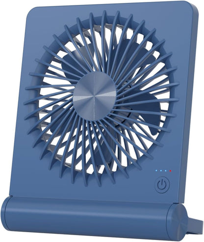 Desk Fan, Rechargeable Battery Operated, 3 Speeds Ultra Quiet Strong Wind