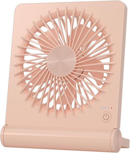 Desk Fan, Rechargeable Battery Operated, 3 Speeds Ultra Quiet Strong Wind