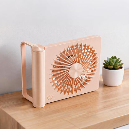 Desk Fan, Rechargeable Battery Operated, 3 Speeds Ultra Quiet Strong Wind