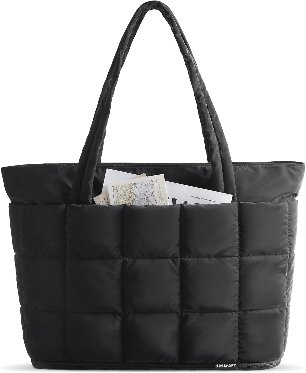 Expandable Tote Bag for Women, Puffer Work Tote Travel Bag
