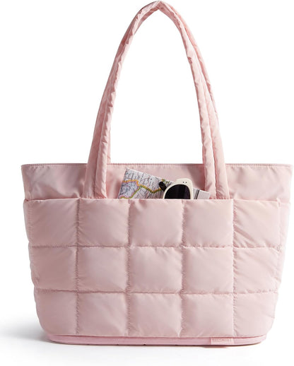 Expandable Tote Bag for Women, Puffer Work Tote Travel Bag