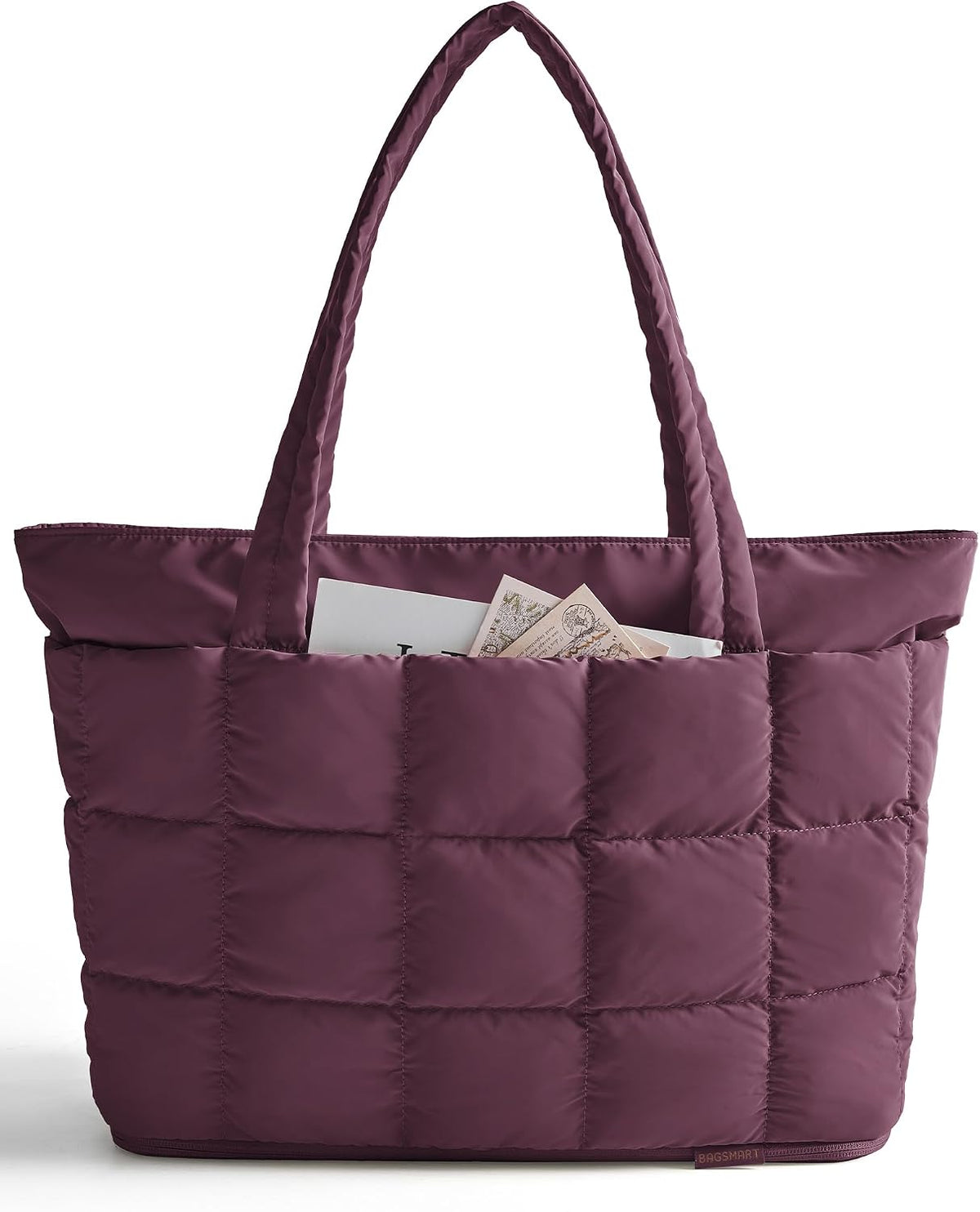 Expandable Tote Bag for Women, Puffer Work Tote Travel Bag