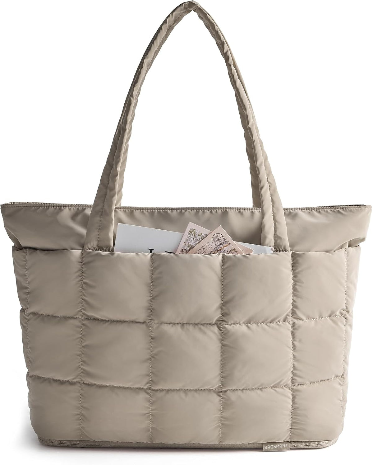 Expandable Tote Bag for Women, Puffer Work Tote Travel Bag
