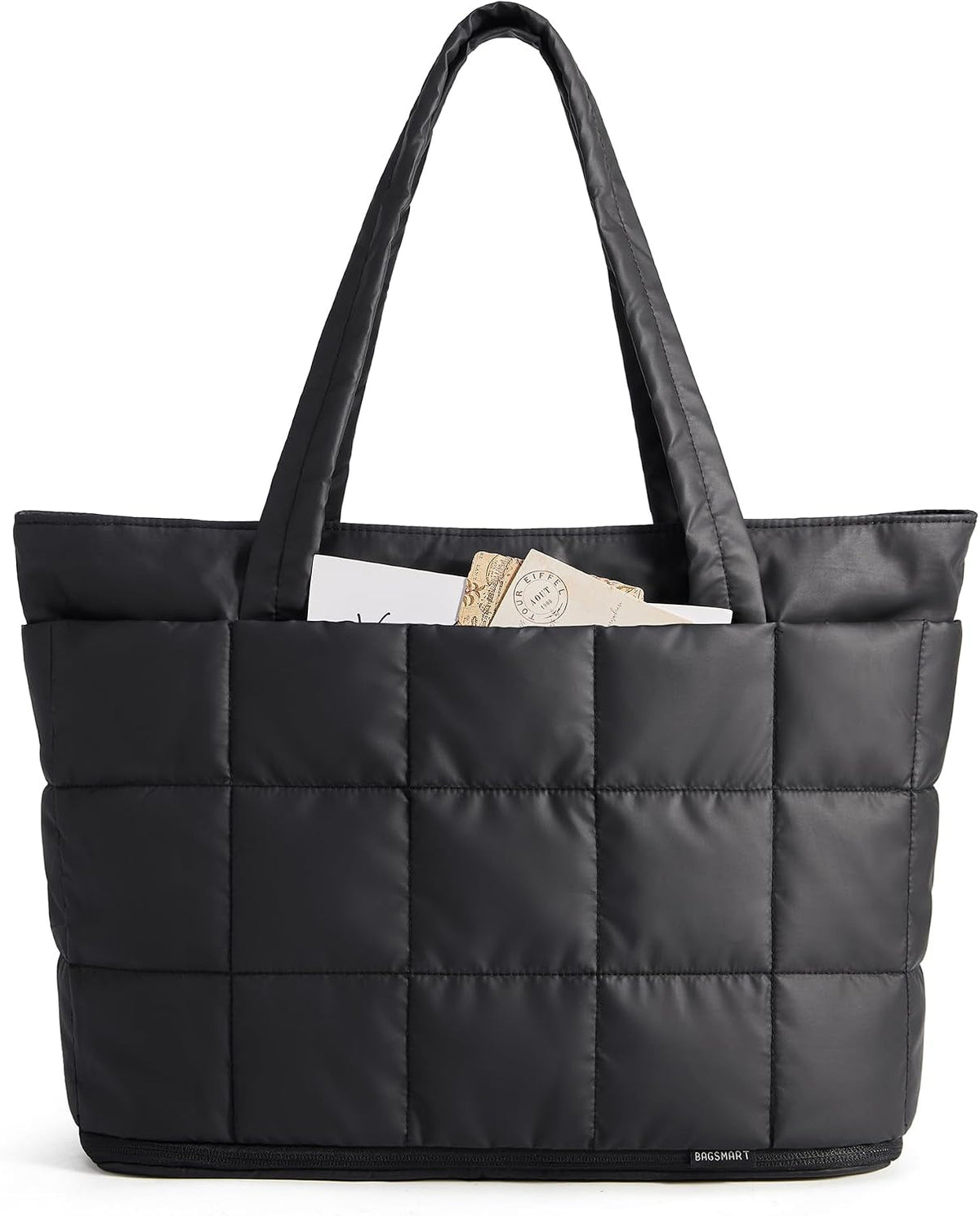 Expandable Tote Bag for Women, Puffer Work Tote Travel Bag