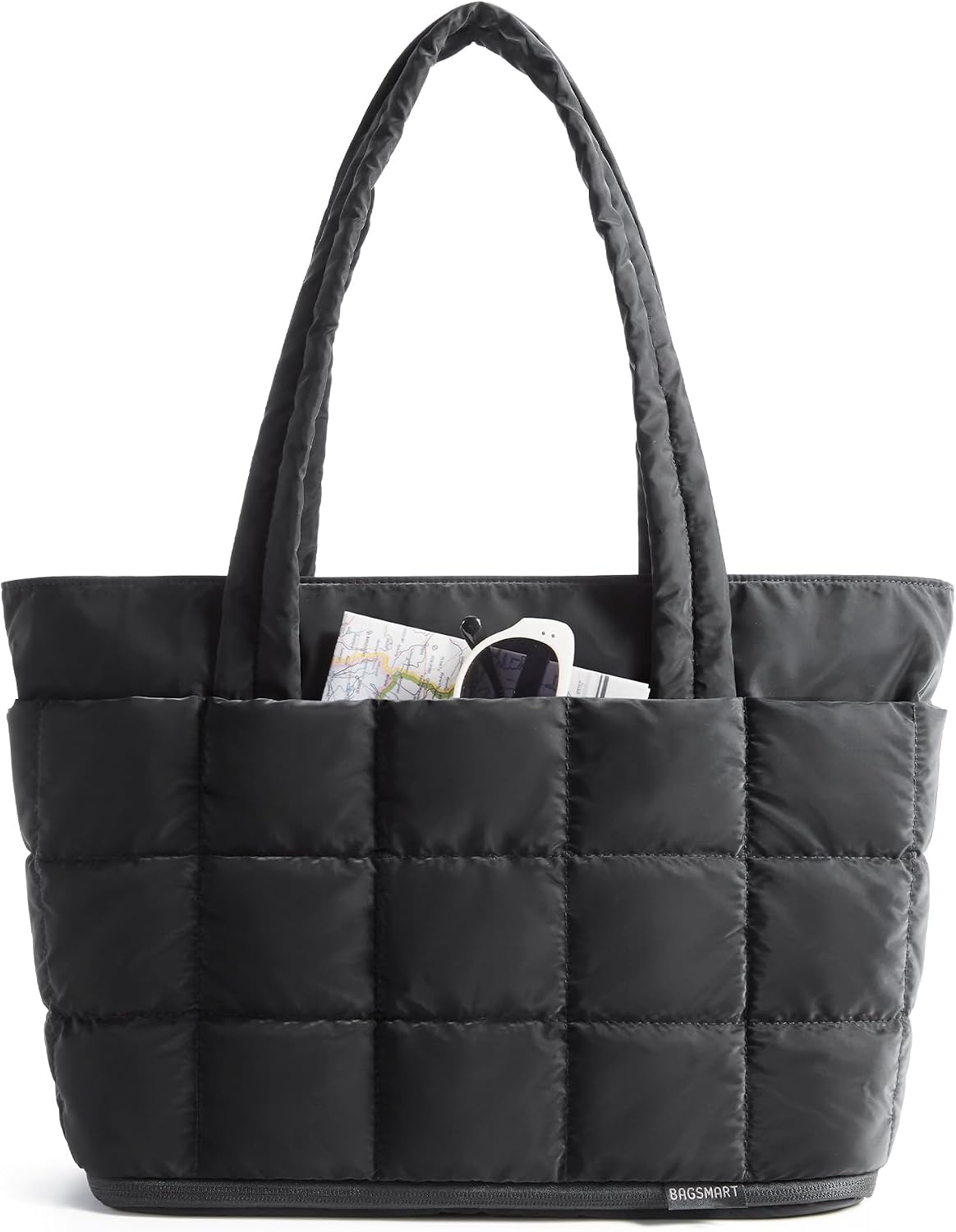 Expandable Tote Bag for Women, Puffer Work Tote Travel Bag