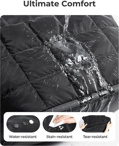 Expandable Tote Bag for Women, Puffer Work Tote Travel Bag