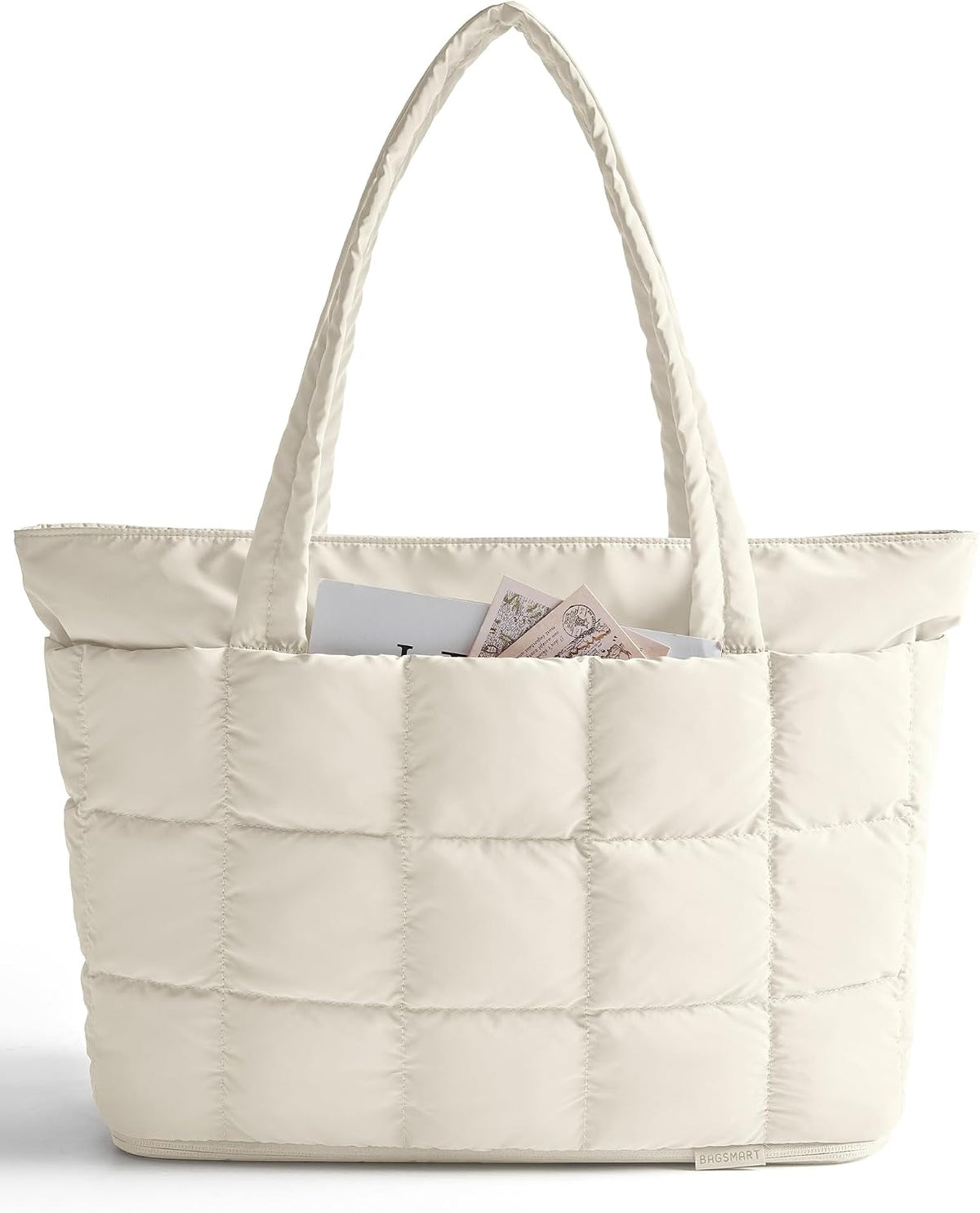 Expandable Tote Bag for Women, Puffer Work Tote Travel Bag