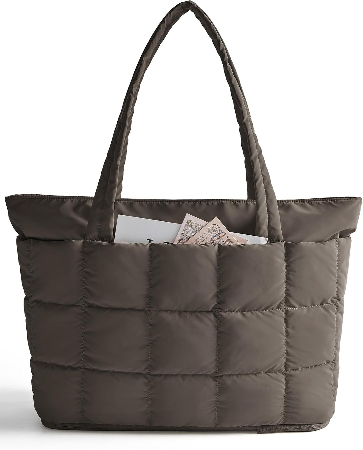 Expandable Tote Bag for Women, Puffer Work Tote Travel Bag