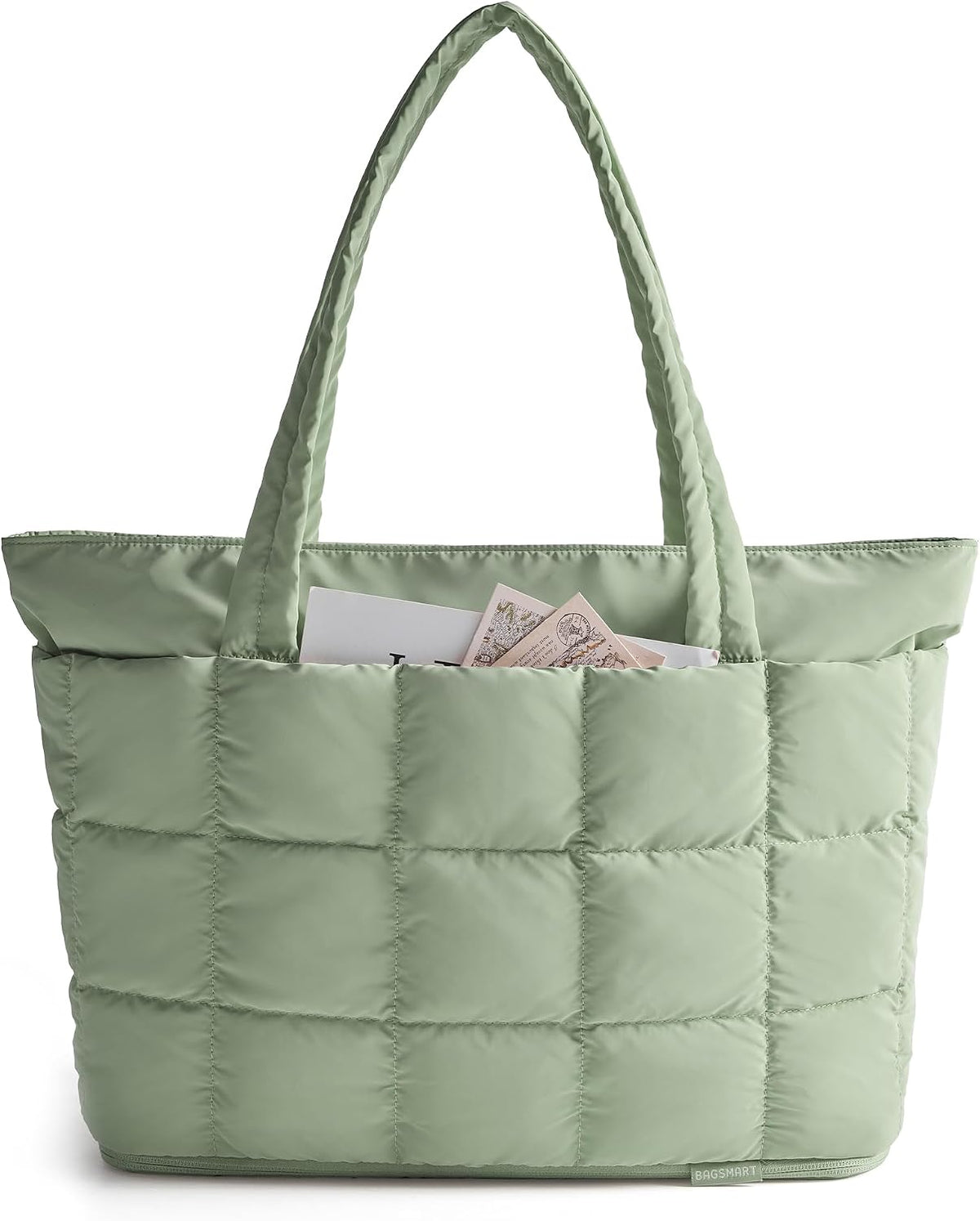 Expandable Tote Bag for Women, Puffer Work Tote Travel Bag