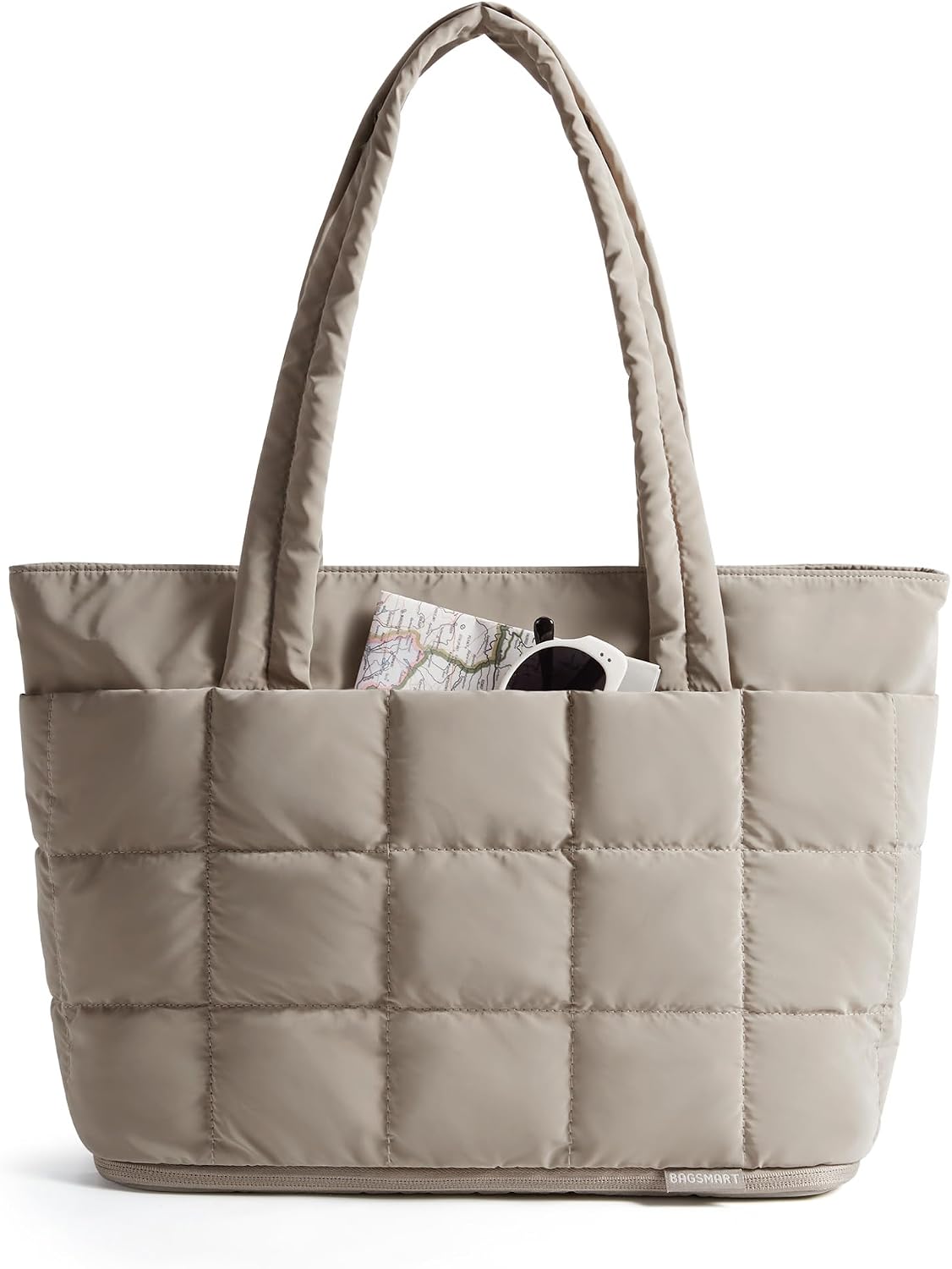 Expandable Tote Bag for Women, Puffer Work Tote Travel Bag