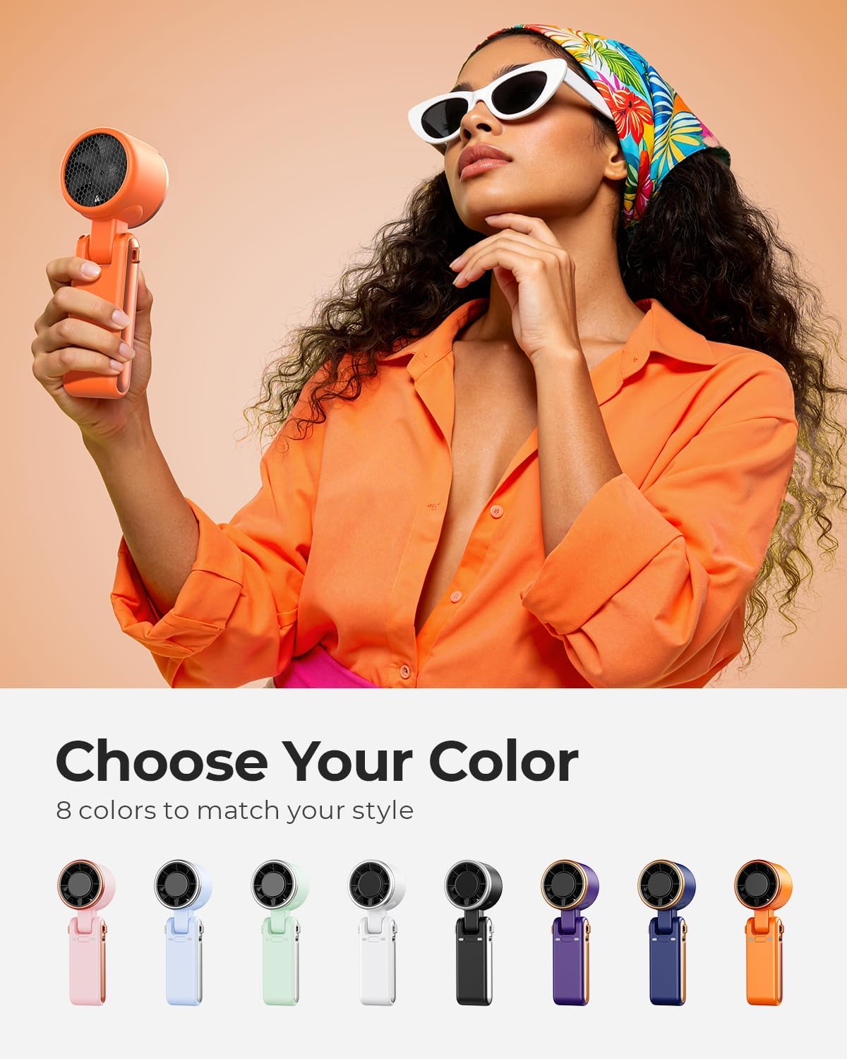 Portable Handheld Turbo Fan - 5 Gear High Speed 4000mAh Rechargeable Mini Personal Hand Fan Blow Cold Air, Battery Operated Travel Essentials, Beach Vacation, Gifts for Women, Men (Black)