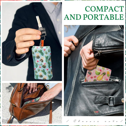 5 Pieces Tissue Pouch with Zipper Clip, Fabric Holder, Fresh Style