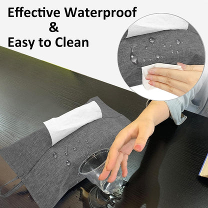 kakaforsa Black Toilet Paper Holder Travel Napkin Holder Reusable Tissue Holder Cloth Tissue Box Cloth Cover Hang Paper Towel Holder Tissue Box Cover Tissue Holder for Car Home Office Desk