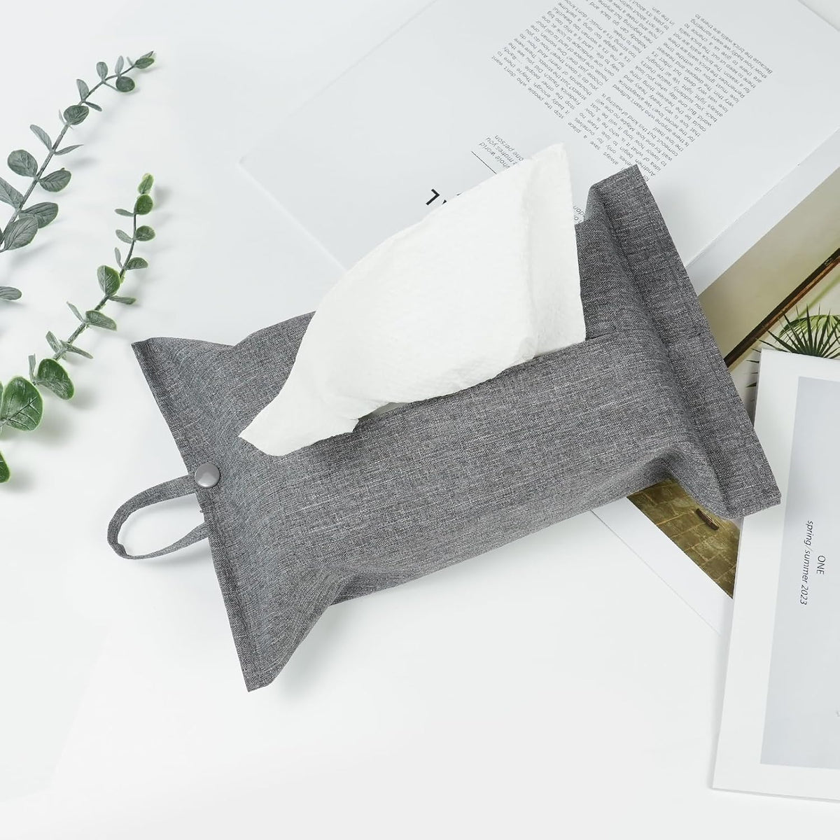 kakaforsa Black Toilet Paper Holder Travel Napkin Holder Reusable Tissue Holder Cloth Tissue Box Cloth Cover Hang Paper Towel Holder Tissue Box Cover Tissue Holder for Car Home Office Desk