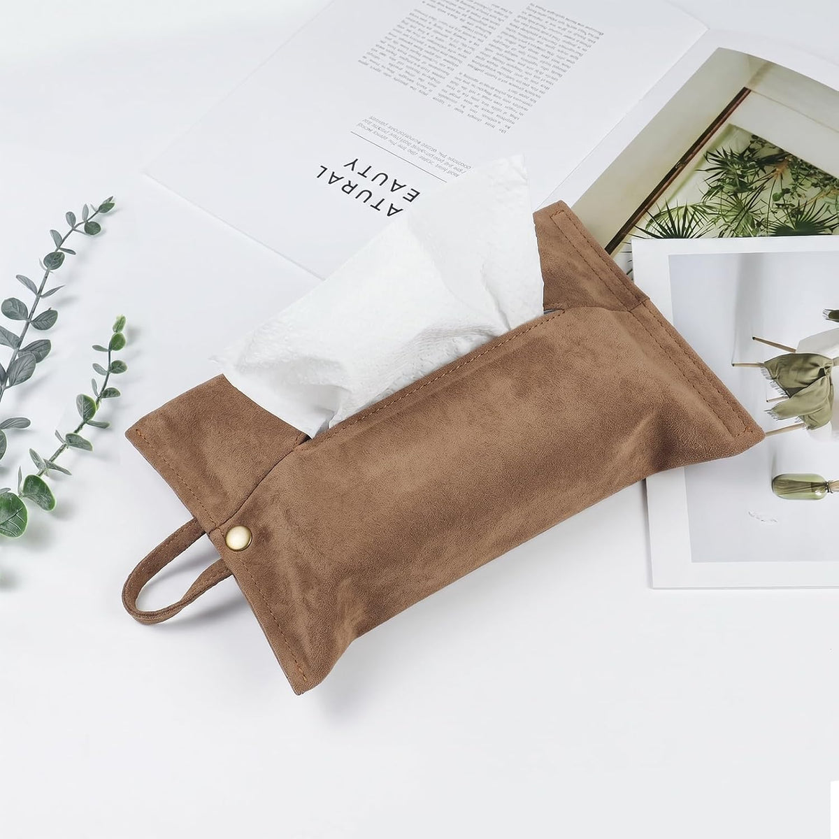 kakaforsa Black Toilet Paper Holder Travel Napkin Holder Reusable Tissue Holder Cloth Tissue Box Cloth Cover Hang Paper Towel Holder Tissue Box Cover Tissue Holder for Car Home Office Desk
