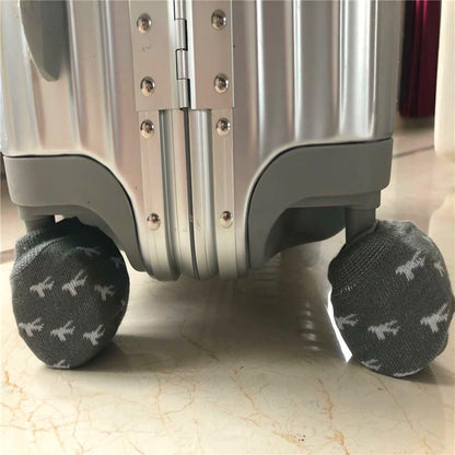 8 Pack Luggage Wheel Cover Socks Full Wrap Fabric Protector Universal Sleeve Case for Suitcase Prevents Floor Bed Dirt When Storing Travel Spinner Carry-on Bag
