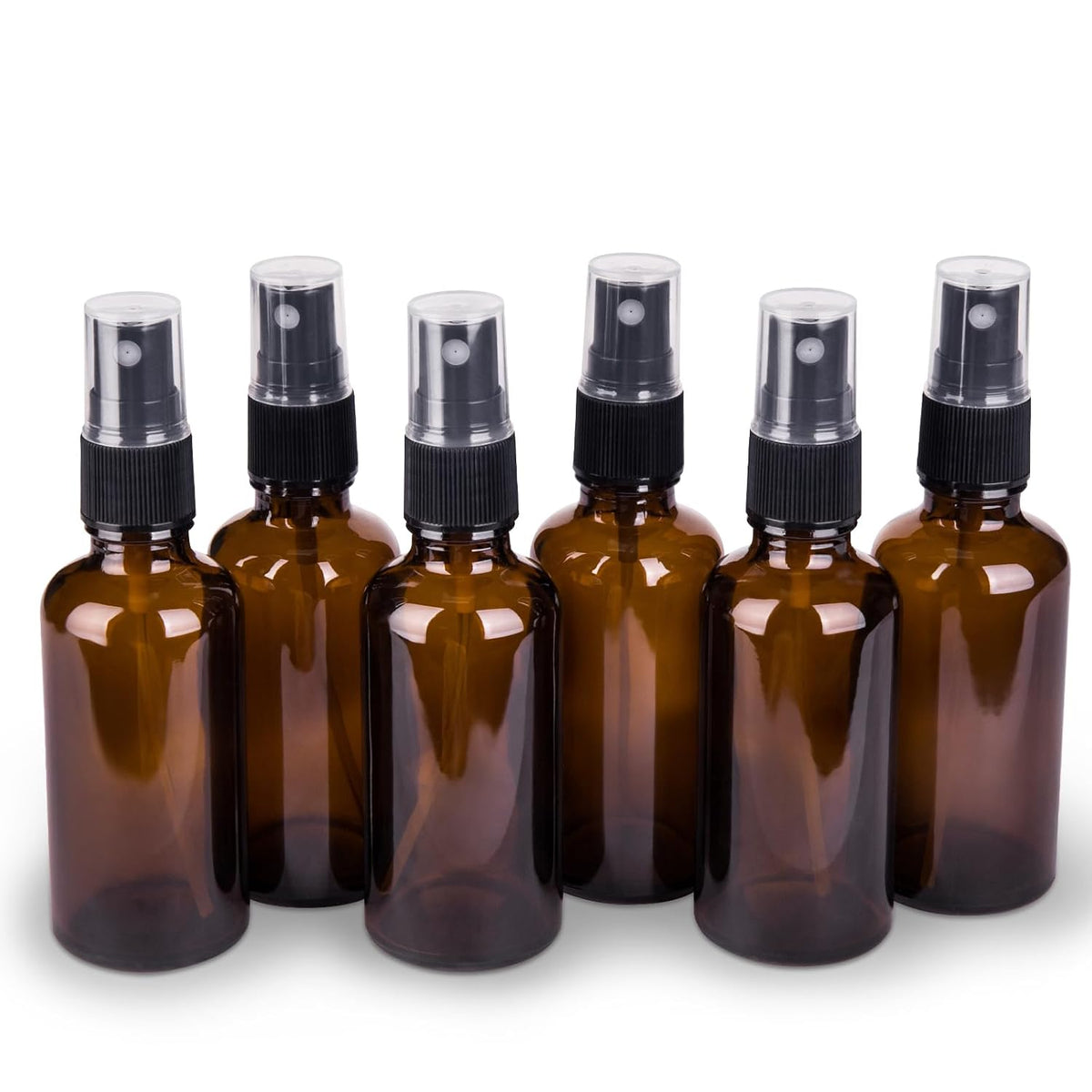 2oz Amber Glass Spray Bottles for Essential Oils, Set of 3