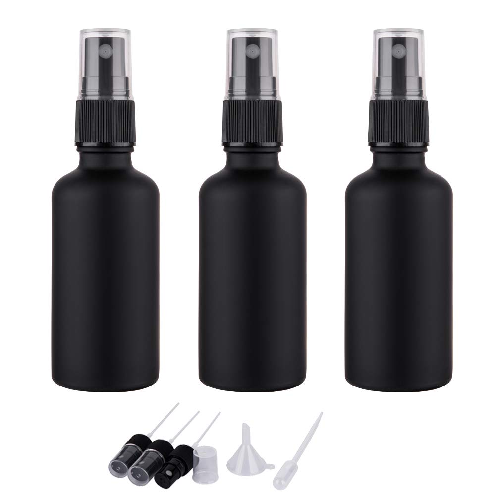 2oz Amber Glass Spray Bottles for Essential Oils, Set of 3
