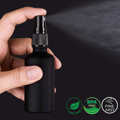 2oz Amber Glass Spray Bottles for Essential Oils, Set of 3