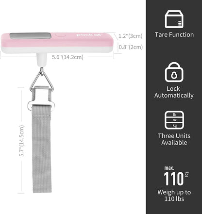 Digital Luggage Scale for Travel, 110Lbs Capacity, 0.1Lb Precision