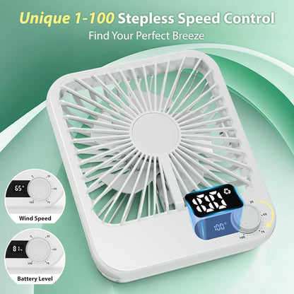 Portable Travel Fan for Cruise Approved, 4000mAh Cruise Essentials 2026 Rechargeable Fan100 Speed Wind Adjustable, Small Travel Essentials for Hotel Beside Sleeping Cruise Ship Must Haves
