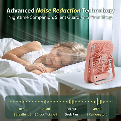 Portable Travel Fan for Cruise Approved, 4000mAh Cruise Essentials 2026 Rechargeable Fan100 Speed Wind Adjustable, Small Travel Essentials for Hotel Beside Sleeping Cruise Ship Must Haves