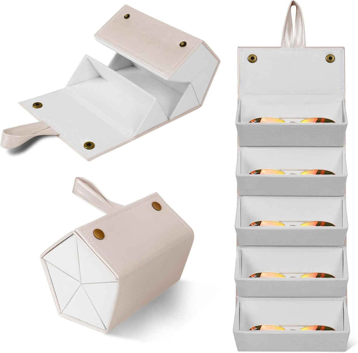 Travel Sunglasses Organizer, Sunglasses Travel Case for Multiple Pairs