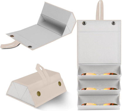 Travel Sunglasses Organizer, Sunglasses Travel Case for Multiple Pairs