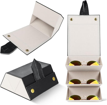 Travel Sunglasses Organizer, Sunglasses Travel Case for Multiple Pairs