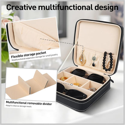Travel Sunglasses Organizer, Sunglasses Travel Case for Multiple Pairs