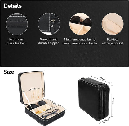 Travel Sunglasses Organizer, Sunglasses Travel Case for Multiple Pairs