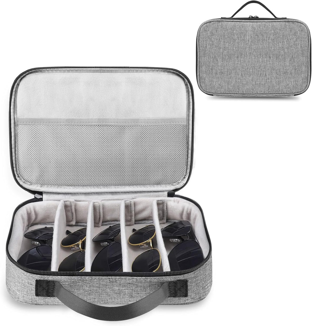 Travel Sunglasses Organizer, Sunglasses Travel Case for Multiple Pairs