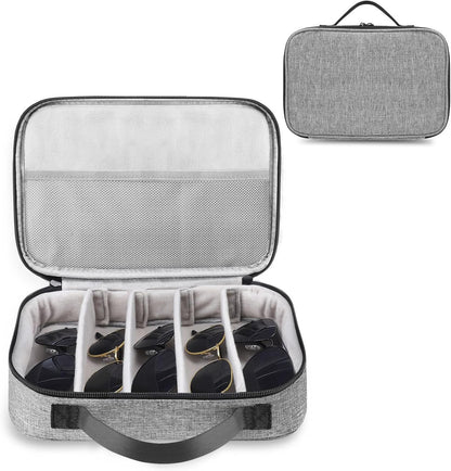 Travel Sunglasses Organizer, Sunglasses Travel Case for Multiple Pairs