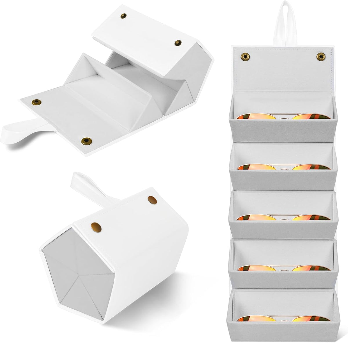 Travel Sunglasses Organizer, Sunglasses Travel Case for Multiple Pairs