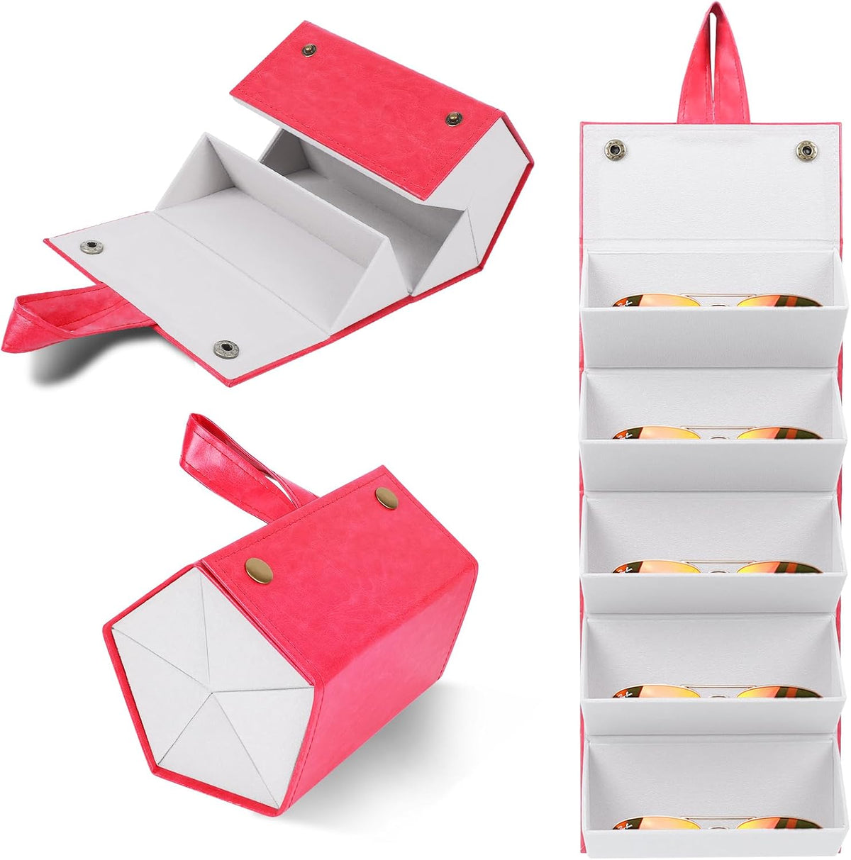 Travel Sunglasses Organizer, Sunglasses Travel Case for Multiple Pairs