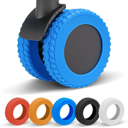2026 Upgraded Luggage Wheel Covers, Silicone Protective Covers for 2-2.4" Suitcases Spinner Wheel, Wear-Resistant, Anti-Noise, Thickened Protector, Travel Accessories (Blue)