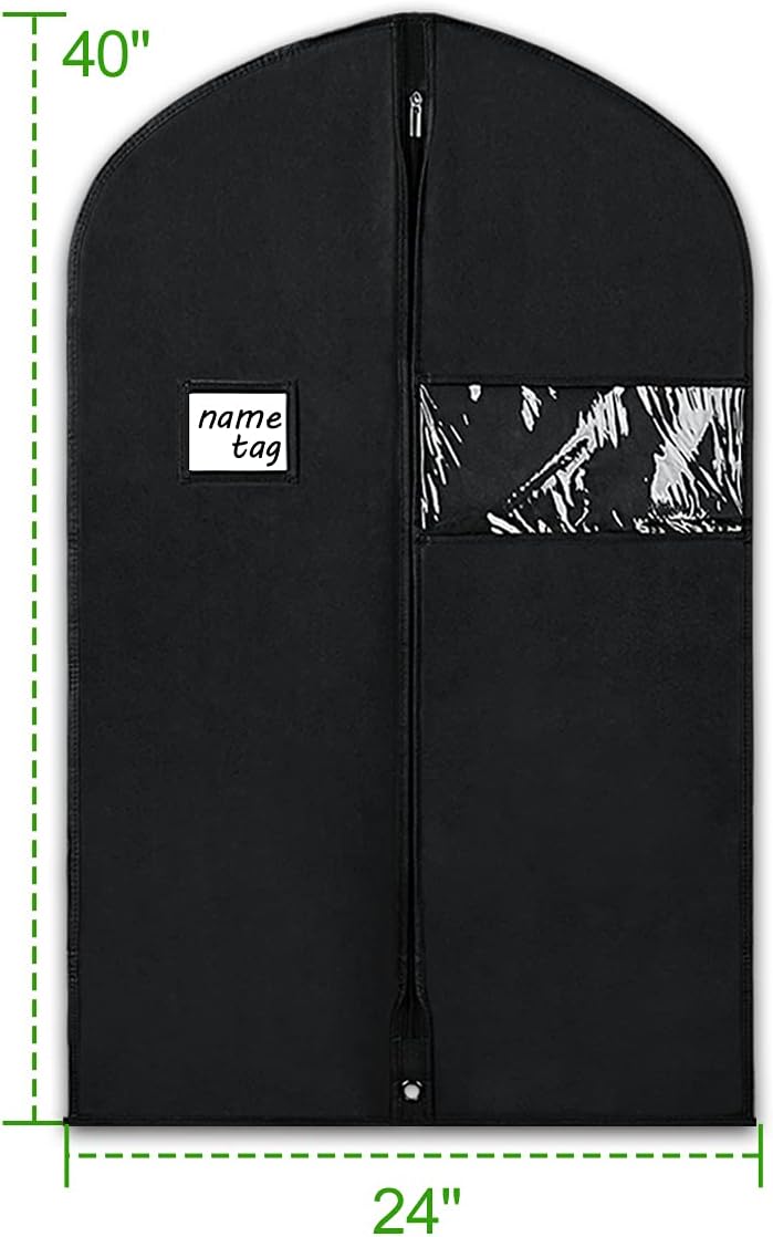 Garment Bags for Travel 54 in Tri-fold Suit Bags, Black