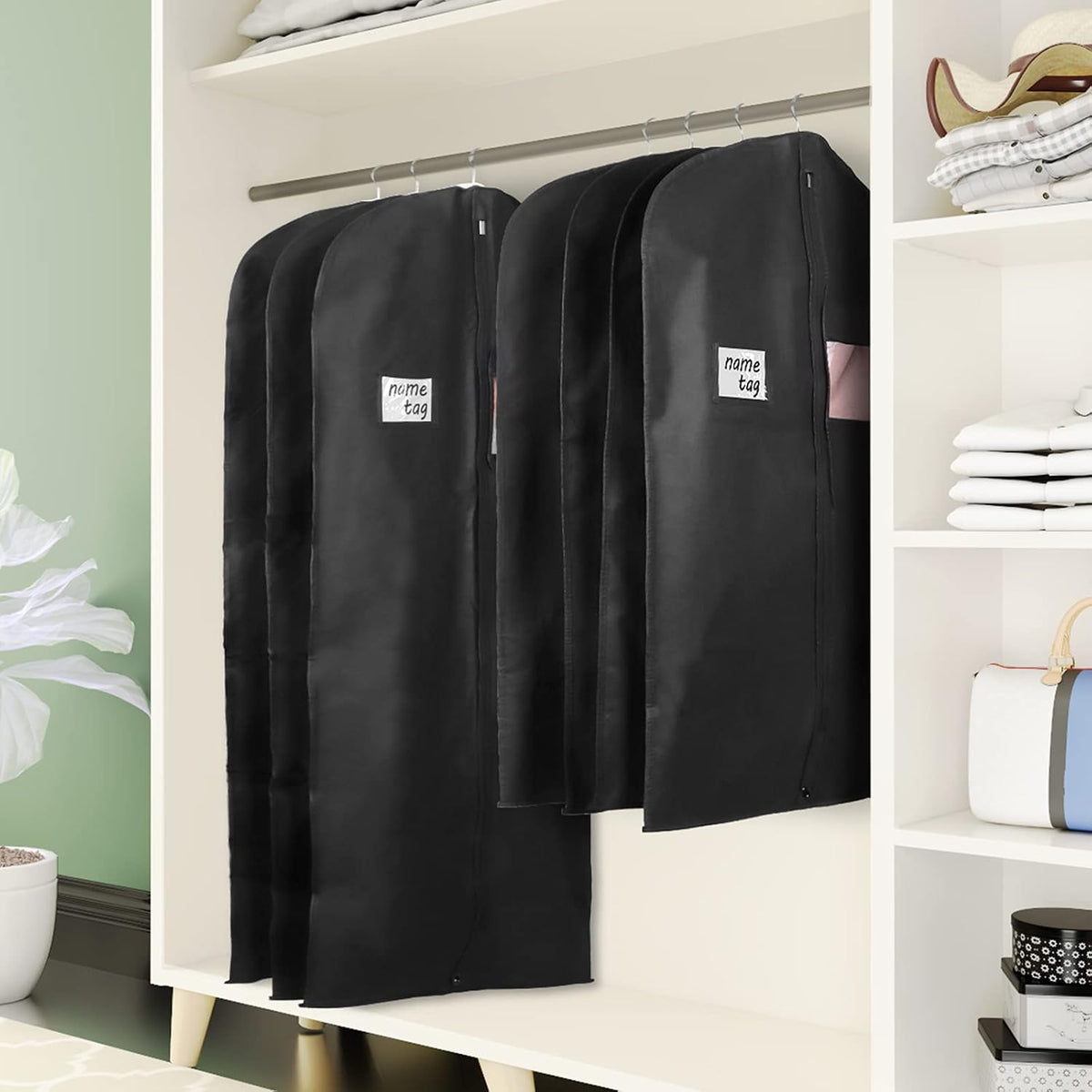 Garment Bags for Travel 54 in Tri-fold Suit Bags, Black